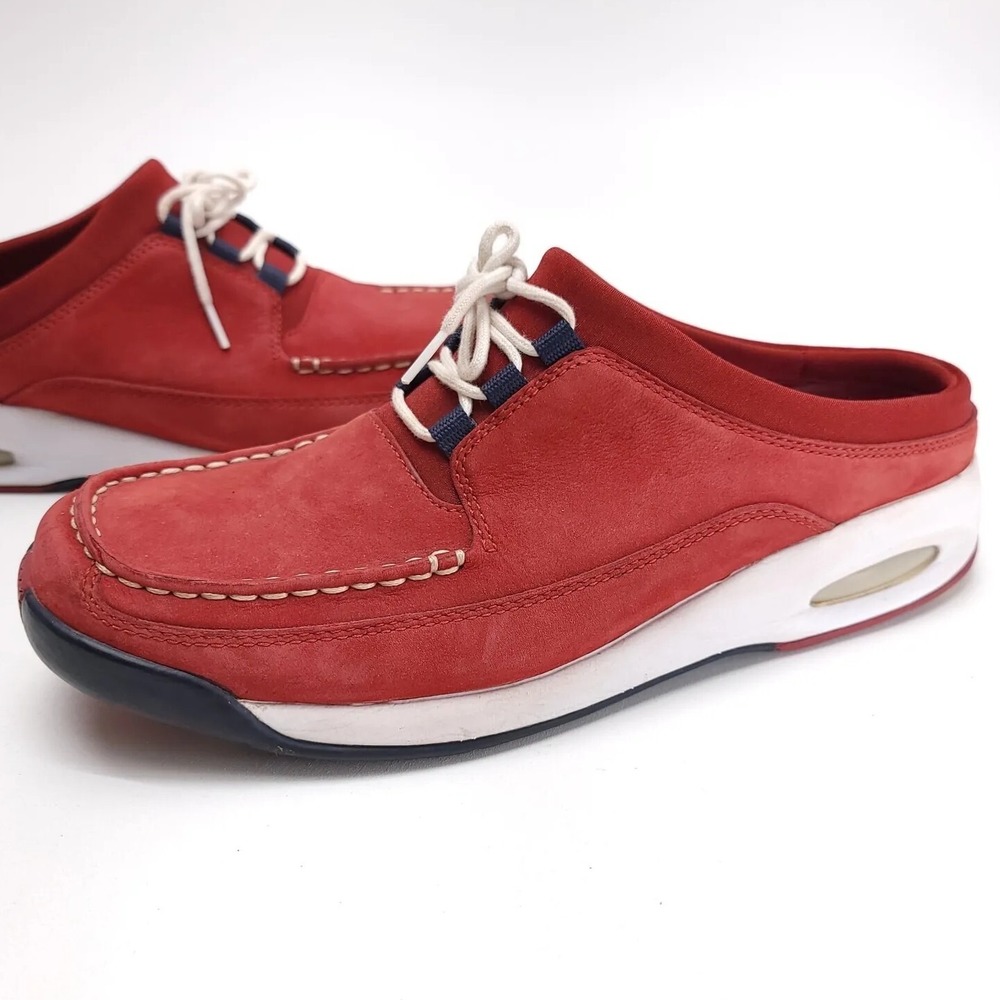 Cole Haan‎ Air Red Navy Suede Loafers Shoes Slip On Women's Size 10.5 B